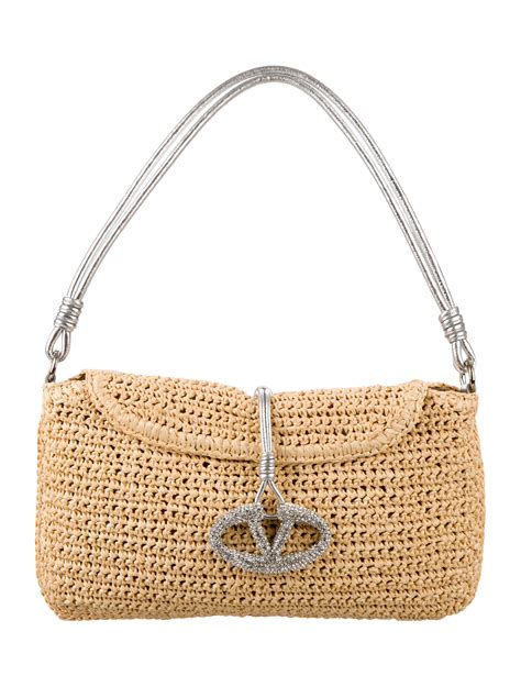 luxury raffia leather bags